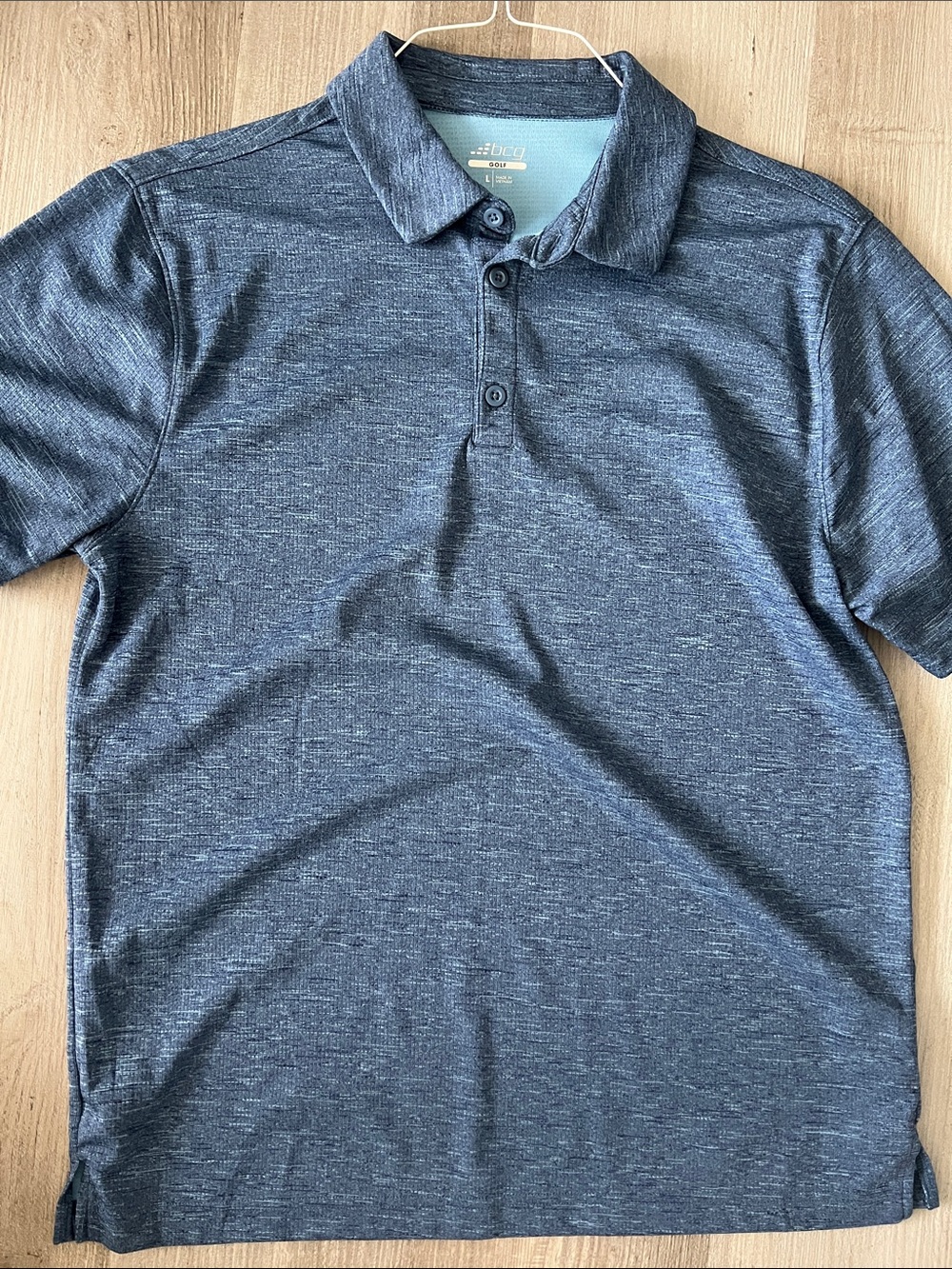 bcg Men's Heathered Navy Polo
